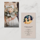 Crème Moderne Foto | Fotograaf Fotografie Visitekaartje (Voorkant / Achterkant)