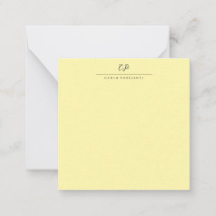 Crème Moderne Monogram Calligrafie Eenvoudige Naam Notitiekaartje