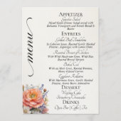 Crème - Monogram, Wilde Bloemen & Dank Je Menu (Voorkant)