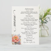 Crème - Monogram, Wilde Bloemen & Dank Je Menu (Staand voorkant)