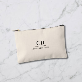 Crème naam monogram initialen minimalistisch etui