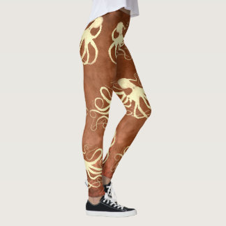 Crème Octopus op Chocolade - Leggings