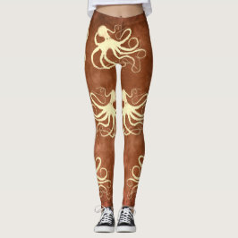Crème Octopus op Chocolade - Leggings