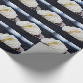 crème op het macroconcept van de lepel cadeaupapier (Hoek)