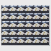 crème op het macroconcept van de lepel cadeaupapier (Vlak)