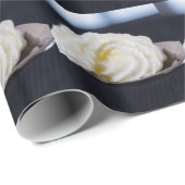 crème op het macroconcept van de lepel cadeaupapier (Rol Hoek)