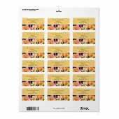 Crème Orchid Flower Labels (Full Sheet)