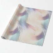 Crème Paars Aqua Roze Draaikolk Cadeaupapier (Uitgerold)