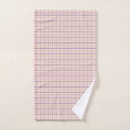 Crème Paarse Gestreepte Klassieke Patroon Retro Handdoek