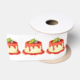 Crème Panna Cotta Satijnen Lint