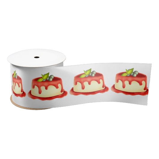 Crème Panna Cotta Satijnen Lint (Spoel)