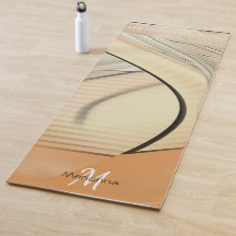 Crème Pastel Abstracte Kunst Met Monogram