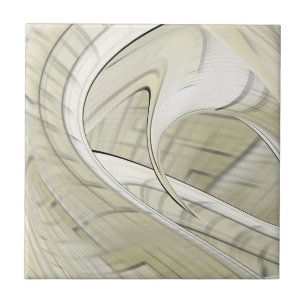 Crème Pastel Herfst Abstracte Kunst Tegeltje