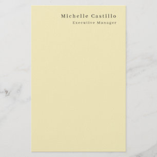 Crème Pastel Kleur Minimalistisch Modern Eenvoudig Briefpapier