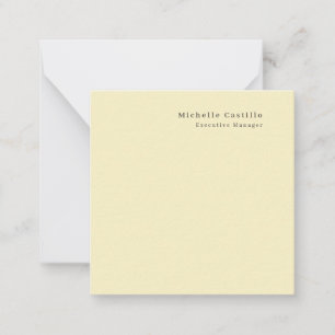 Crème Pastel Kleur Minimalistisch Modern Eenvoudig Notitiekaartje