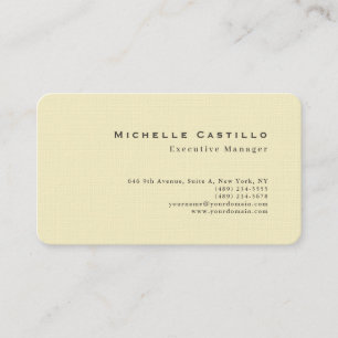 Crème Pastel Kleur Minimalistisch Modern Eenvoudig Visitekaartje