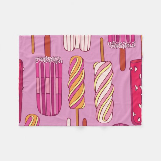 Crème patroon, illustratie.  fleece deken (Voorkant (Horizontaal))