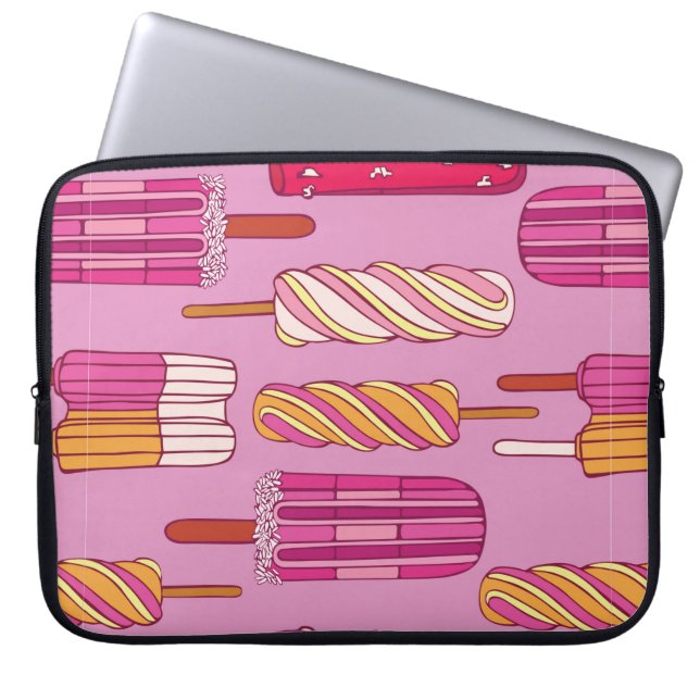 Crème patroon, illustratie. laptop sleeve (Voorkant)