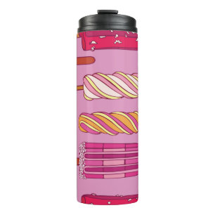 Crème patroon, illustratie.  thermosbeker