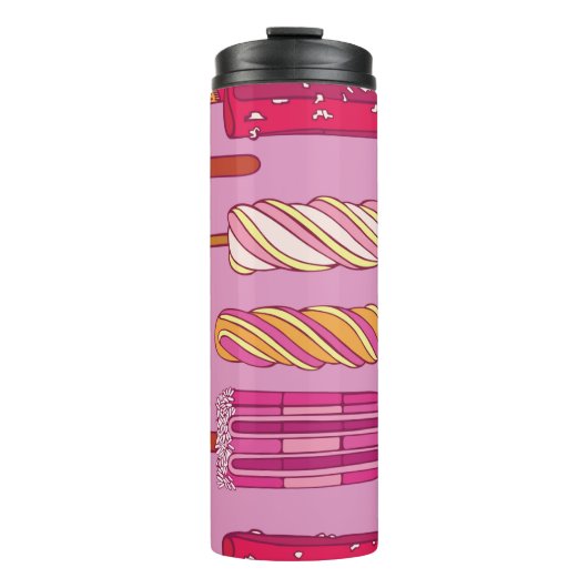 Crème patroon, illustratie. thermosbeker (Voorkant)