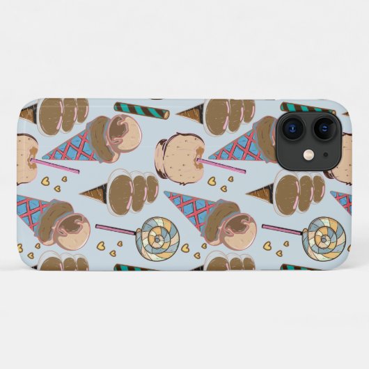 Crème-patroon | Lolbuispatroon | lolly 25 Case-Mate iPhone Case (Achterkant (horizontaal))