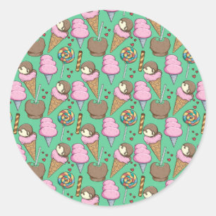 Crème-patroon Lolbuispatroon lolly 29 Ronde Sticker