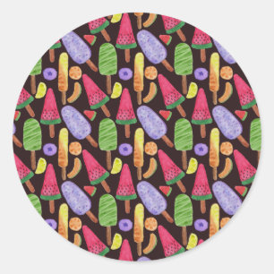 Crème-patroon   Lolbuispatroon   lolly 4 Ronde Sticker
