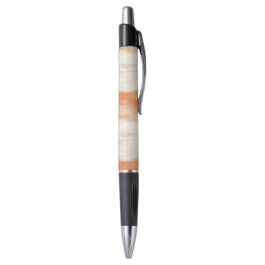 Crème Perzik Oranje Strepen   Pen (Achterkant (Verticaal))