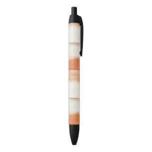 Crème Perzik Oranje Strepen Verjaardag Zwarte Inkt Pen