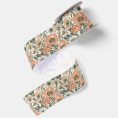 Crème Perzik Papaver Bloem Satijnen Lint (Achterkant)