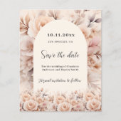 Crème perzik roos boog budget bruiloft Save the Da Flyer (Voorkant)