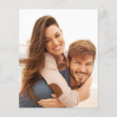 Crème perzik roos boog foto bruiloft uitnodiging (Achterkant)