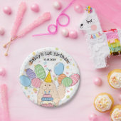 Crème Perzische Kat Verjaardagsfeestje Papier Bord (Feest)