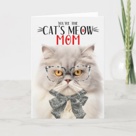 Crème Perzische Kat voor Moeder op Moederdag Feestdagen Kaart