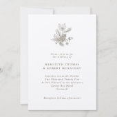 Crème  Pinecone & eikels Fall Wedding Kaart (Voorkant)