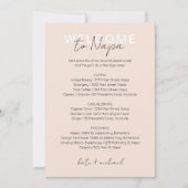 Crème Pink Plaatsen om te eten en dingen om te doe Kaart (Voorkant)