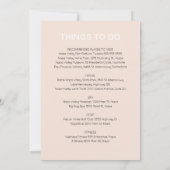 Crème Pink Plaatsen om te eten en dingen om te doe Kaart (Achterkant)