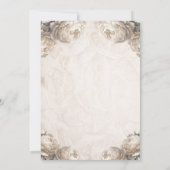 Crème Pioenbloemen rustieke bruiloft Kaart (Achterkant)