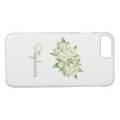 Crème Pioenrozen  Waterverf Case-Mate iPhone Case (Achterkant (Horizontaal))