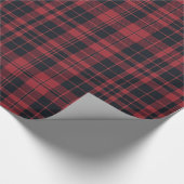 Crème Plaid en Lint Kerstmis Cadeaupapier (Hoek)