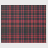 Crème Plaid en Lint Kerstmis Cadeaupapier (Vlak)