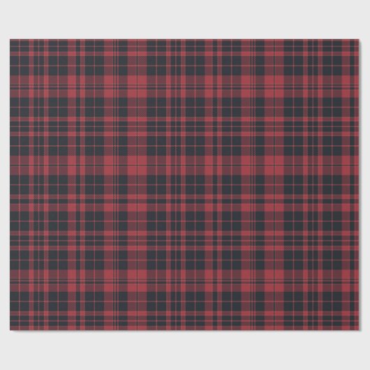 Crème Plaid en Lint Kerstmis Cadeaupapier (Vlak)