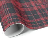 Crème Plaid en Lint Kerstmis Cadeaupapier (Rol Hoek)