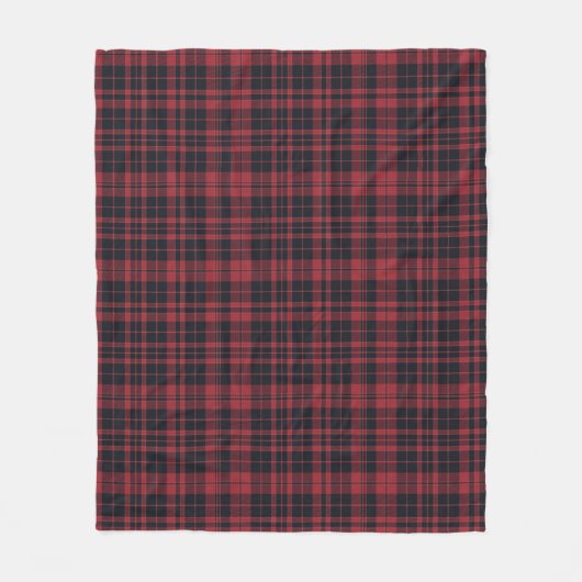 Crème Plaid en Lint Kerstmis Fleece Deken (Voorkant)