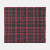 Crème Plaid en Lint Kerstmis Fleece Deken (Voorkant (Horizontaal))