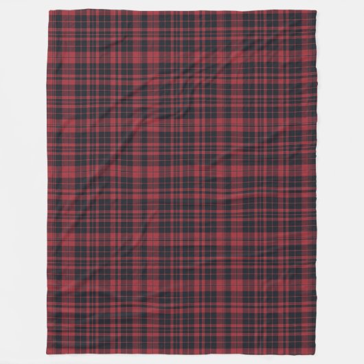 Crème Plaid en Lint Kerstmis Fleece Deken (Voorkant)