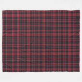 Crème Plaid en Lint Kerstmis Fleece Deken (Voorkant (Horizontaal))