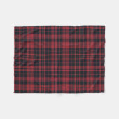 Crème Plaid en Lint Kerstmis Fleece Deken (Voorkant (Horizontaal))