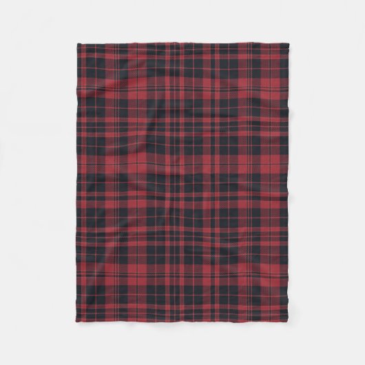 Crème Plaid en Lint Kerstmis Fleece Deken (Voorkant)