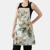 Crème Poinsettia Bloemen Schort (Insitu)